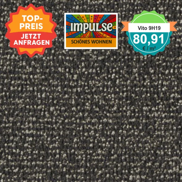 Vorwerk Vito 9H19 schiefer Velours Teppichboden